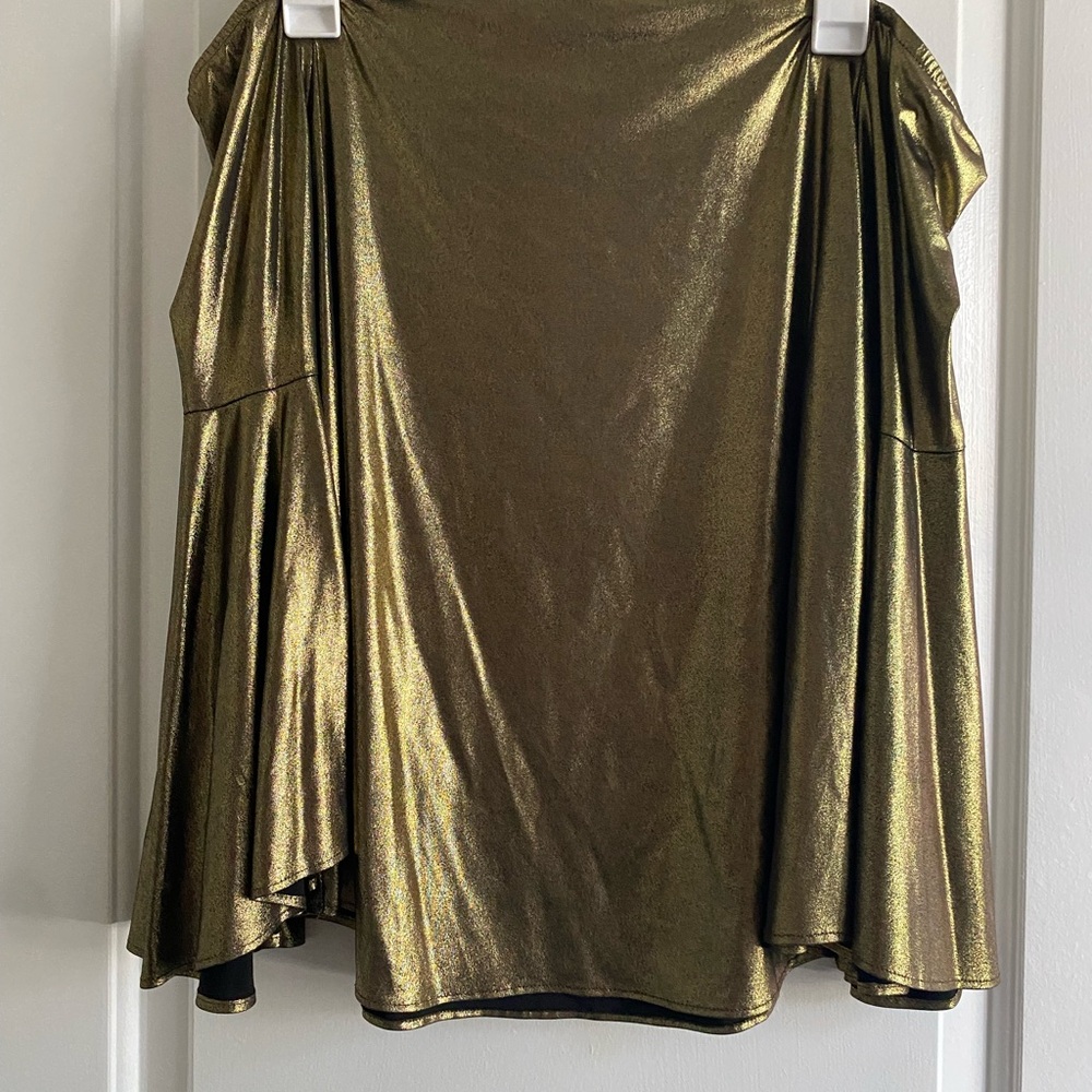 Bar III Gold Off-The-Shoulder Top